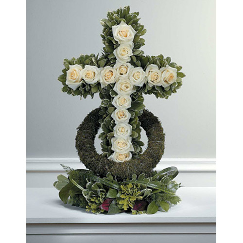 White Rose-Accented Cross