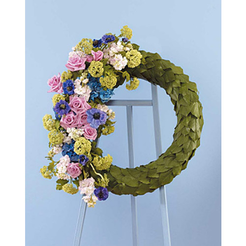 Eucalyptus Scaled Wreath with Floral Accents